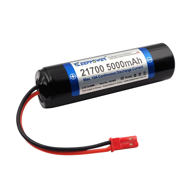 Keeppower 1S1P 21700-5000mAh 3.6V - 3.7V Li-ion battery PCB/BMS protected with cable connector… Keeppower 1S1P 21700-5000mAh 3.6V - 3.7V Li-ion battery PCB/BMS protected with cable connector and JST connector – product…