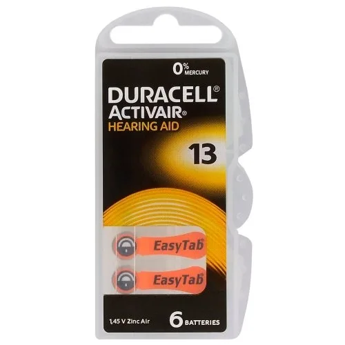 بطاريات دوراسيل Activair للمساعدات السمعية HG0% الموديل 13 – نظرة عامة على المنتج بطاريات دوراسيل Activair للمساعدات السمعية HG0% الموديل 13 – نظرة عامة على المنتج