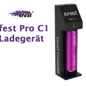 Efest PRO C1 effizientes 1-Schacht-Schnellladegerät für Li-Ion-Akkus – Produktübersicht