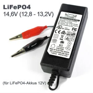 Fuyuang LiFePO4 4S 14.6V Ladegerät für 12V Akku mit Krokodilklemmen – Produktübersicht