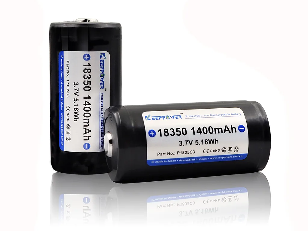 Keeppower 18350 - 1400mAh، 3.6V - 3.7V بطارية ليثيوم أيون محمية بلوحة PCB – عرض تفصيلي 5 Keeppower 18350 - 1400mAh، 3.6V - 3.7V بطارية ليثيوم أيون محمية بلوحة PCB – عرض تفصيلي 5