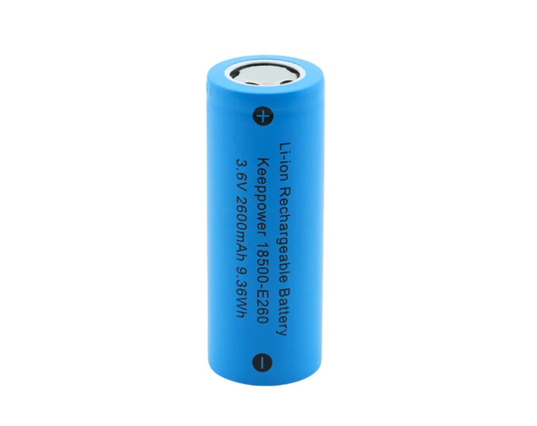 18500-E260 Li-Ion-Akku 3.6V - 3.7V mit 2600mAh (flacher Pluspol) – Detailansicht 2 18500-E260 Li-Ion-Akku 3.6V - 3.7V mit 2600mAh (flacher Pluspol) – Detailansicht 2