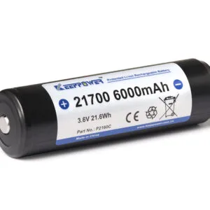 Keeppower 21700 - 6000mAh, 3.6V - 3.7V Li-Ion Battery PCB Protected P2160C – product overview