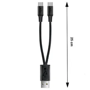 USB-Verteiler Typ-A auf 2 x USB TYP C Länge: 0.2 m bis zu 2.1A – Produktübersicht