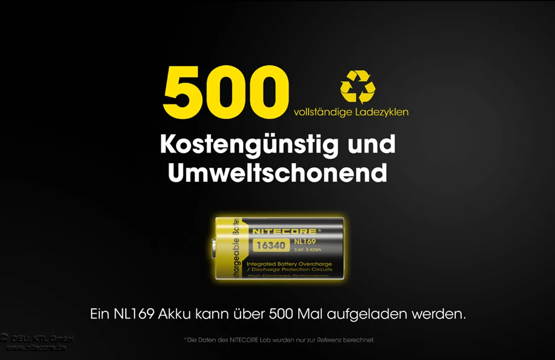 نوع بطارية نايتكور Li-Ion 16340 - NL166 - 650mAh 3.7V RCR123A – عرض تفصيلي 8 نوع بطارية نايتكور Li-Ion 16340 - NL166 - 650mAh 3.7V RCR123A – عرض تفصيلي 8