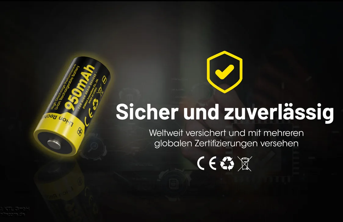 نوع بطارية نايتكور Li-Ion 16340 - NL166 - 650mAh 3.7V RCR123A – عرض تفصيلي 9 نوع بطارية نايتكور Li-Ion 16340 - NL166 - 650mAh 3.7V RCR123A – عرض تفصيلي 9
