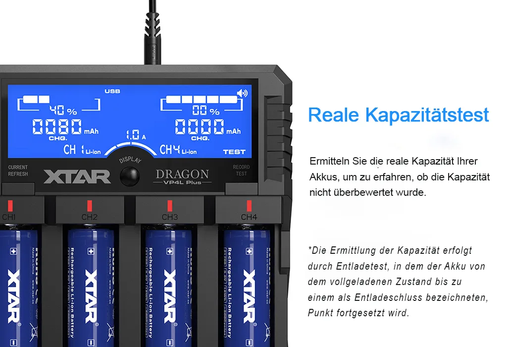 Xtar VP4L Plus "Dragon" - شاحن لحزم بطاريات Li-Ion وNi-MH و3s – عرض تفصيلي 5 Xtar VP4L Plus "Dragon" - شاحن لحزم بطاريات Li-Ion وNi-MH و3s – عرض تفصيلي 5