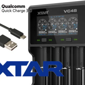 Xtar VC4S – Ladegerät für Li-Ion 3.6V – 3.7V und NIMH 1.5V Akkus – Produktübersicht