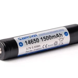 Keeppower 14650 بطارية ليثيوم أيون بقوة 1500 مللي أمبير¹ 3.6V - 3.7V - حماية PCB² – نظرة عامة على المنتج