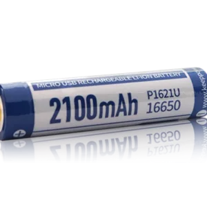 Keeppower 16650 – 2100mAh, Li-Ion 3.7V – 3.6V – PCB-geschützt mit USB-Ladeoption P1621U – Produktübersicht
